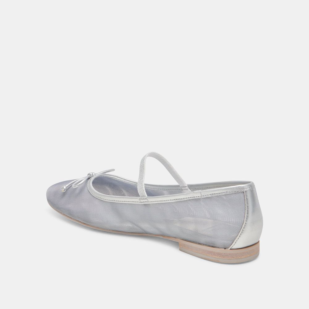 Dolce Vita Cadel Mesh Women Ballet Flats Silver | US-902738QVB