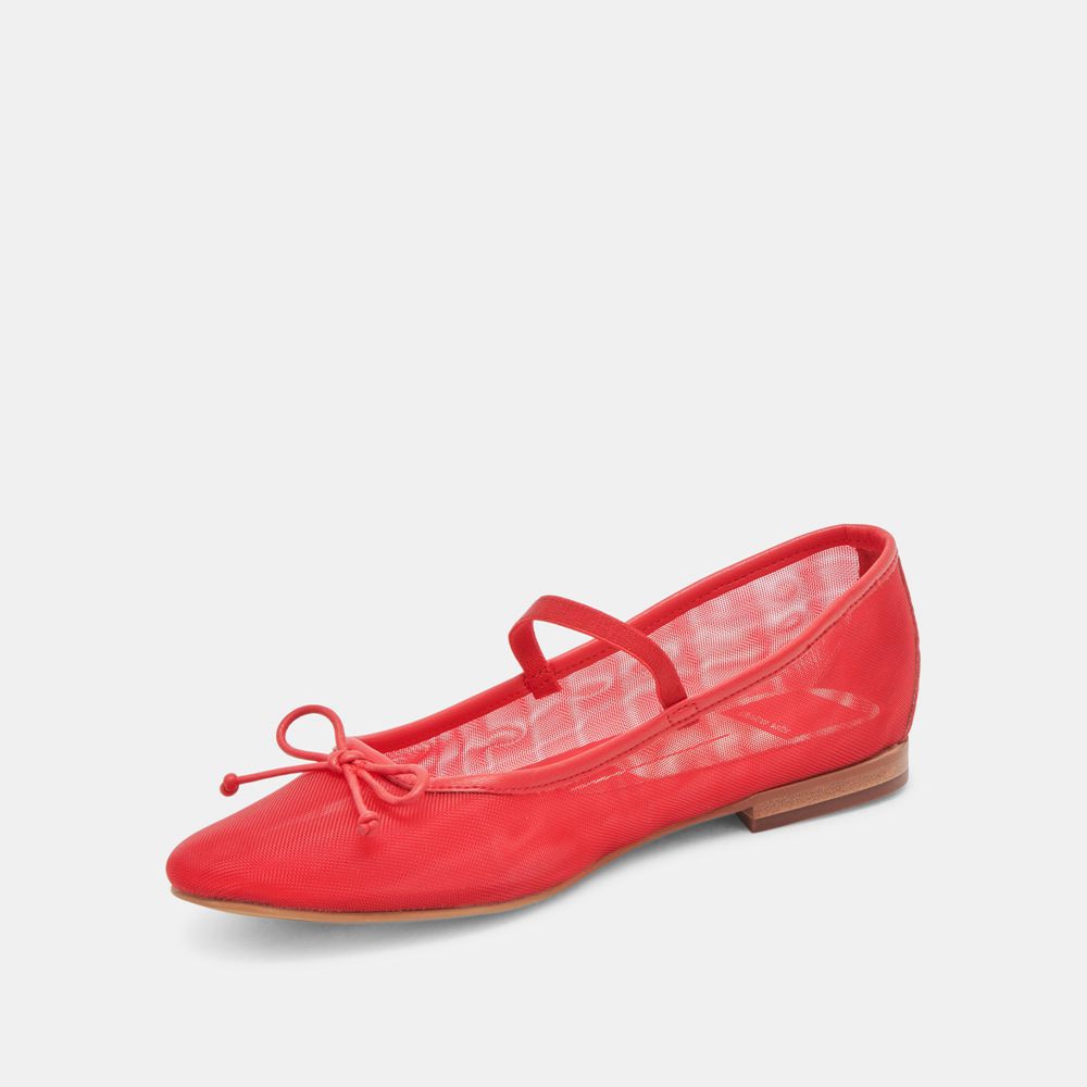 Dolce Vita Cadel Mesh Women Ballet Flats Red | US-520439KUC