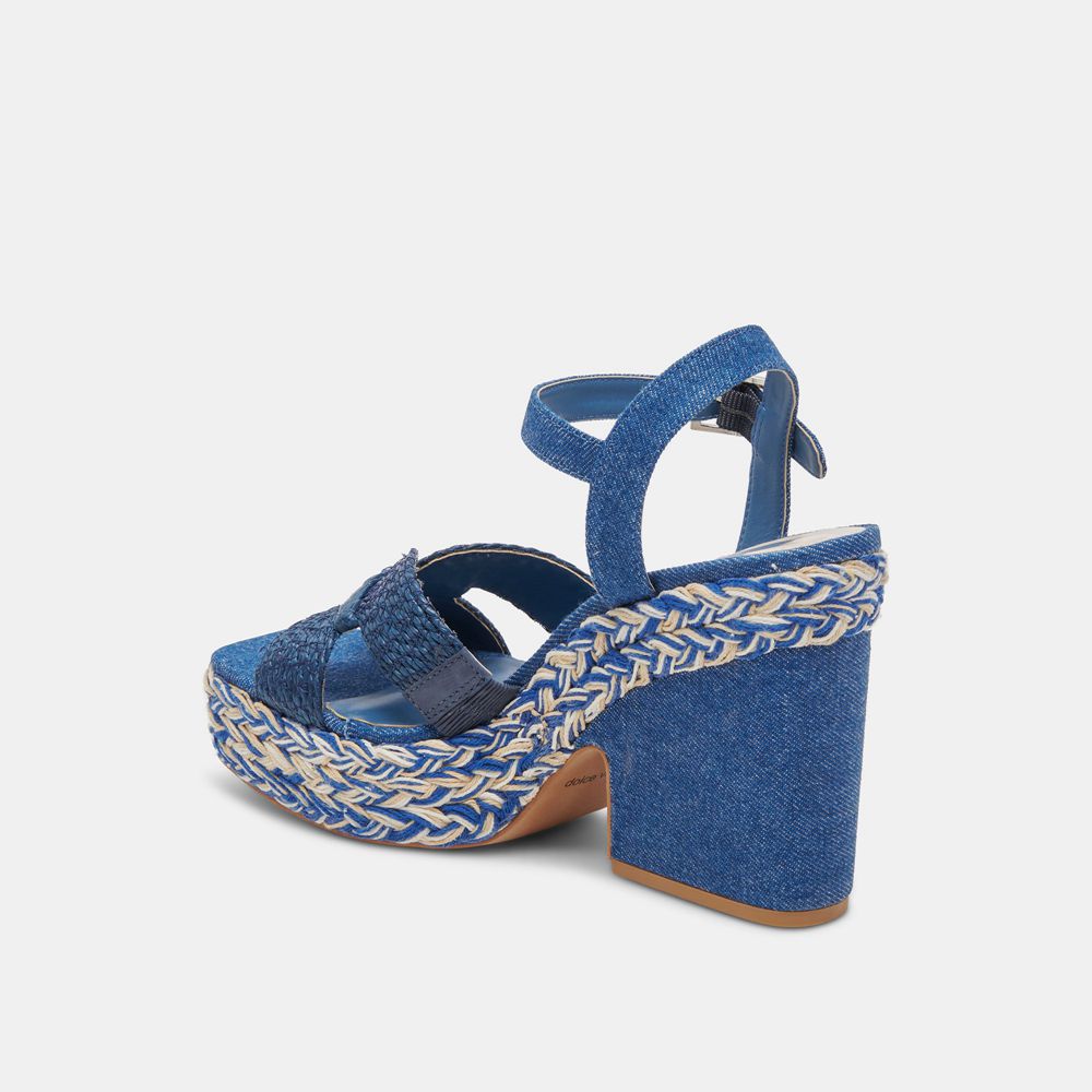 Dolce Vita Cale Denim Women Heels Blue | US-605728WRD