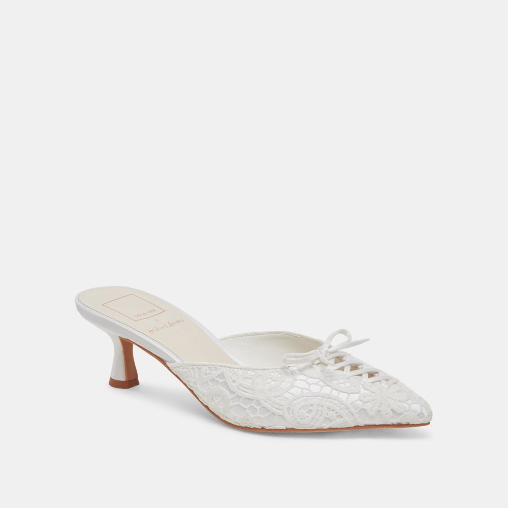 Dolce Vita Camile Wide Women Heels White | US-735846IOS