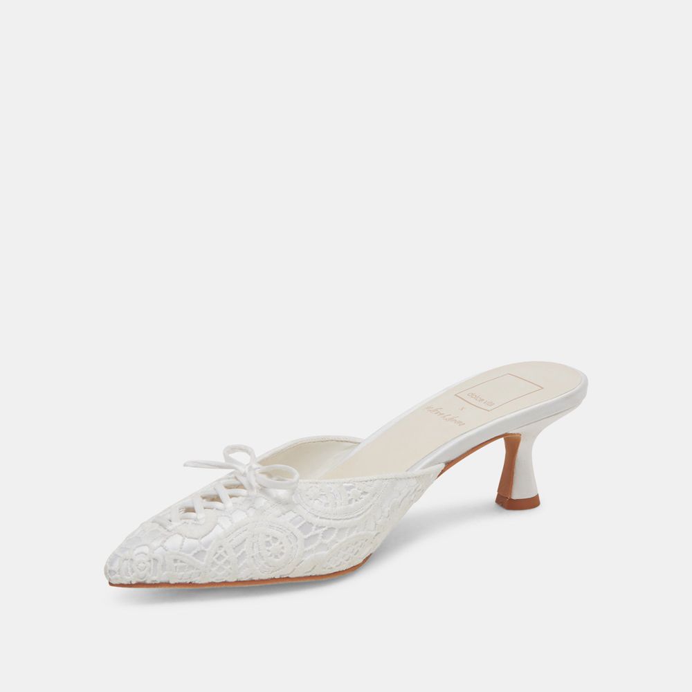 Dolce Vita Camile Wide Women Heels White | US-735846IOS