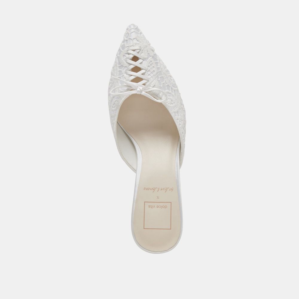 Dolce Vita Camile Wide Women Heels White | US-735846IOS