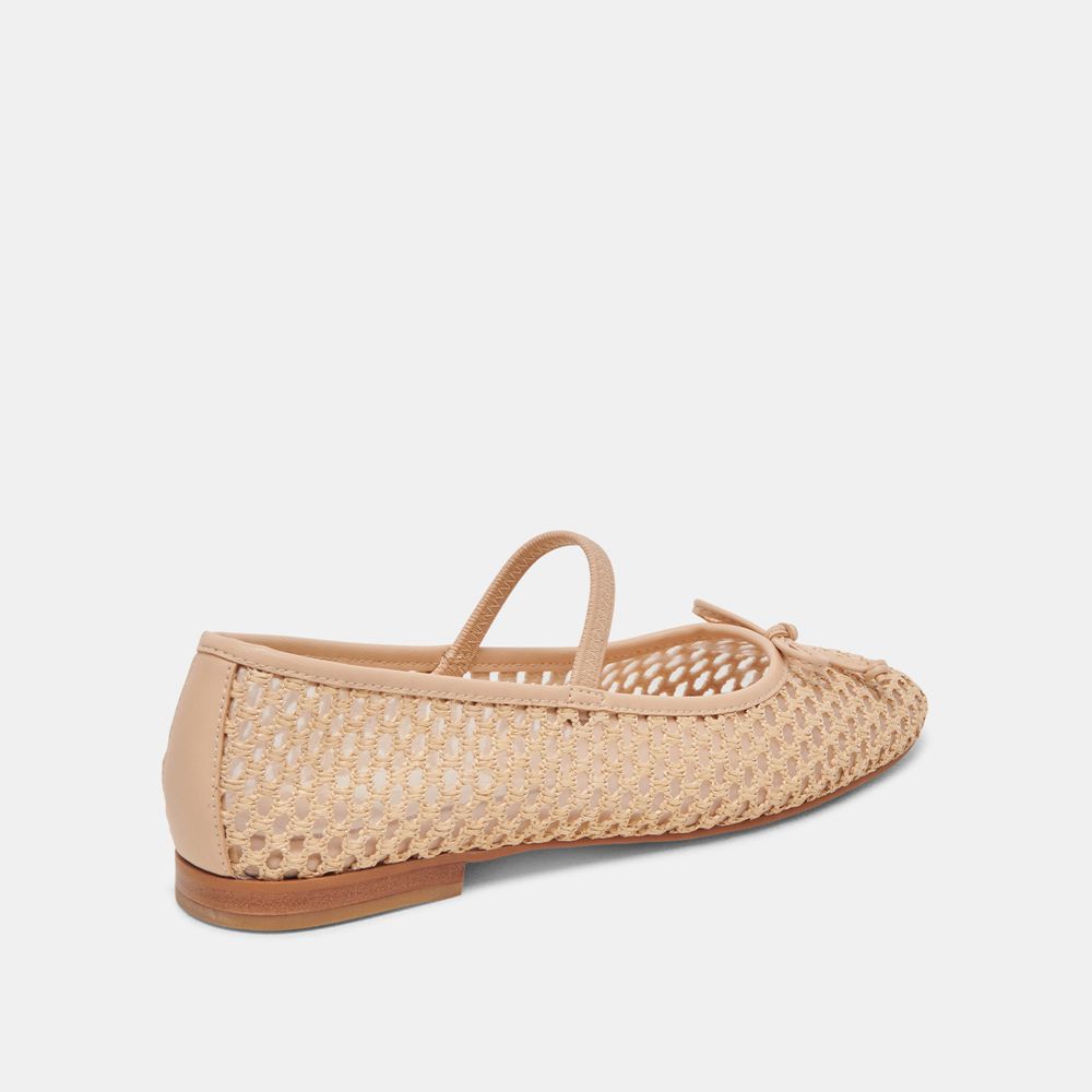 Dolce Vita Carin Raffia Women Ballet Flats Brown | US-514763DMB