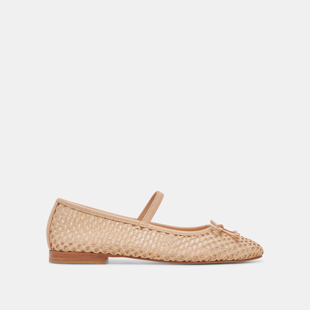 Dolce Vita Carin Raffia Women Ballet Flats Brown | US-514763DMB