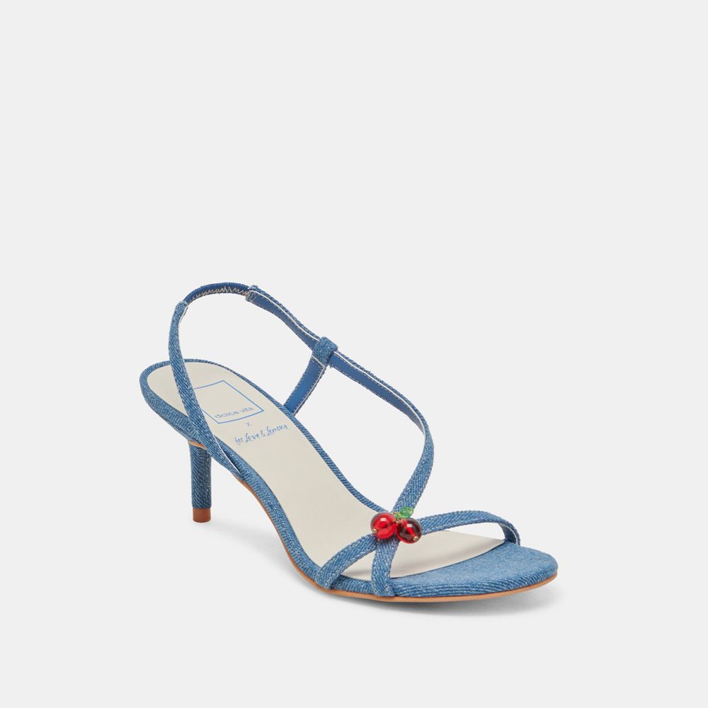 Dolce Vita Cerise Denim Women Heels Blue | US-156342FED