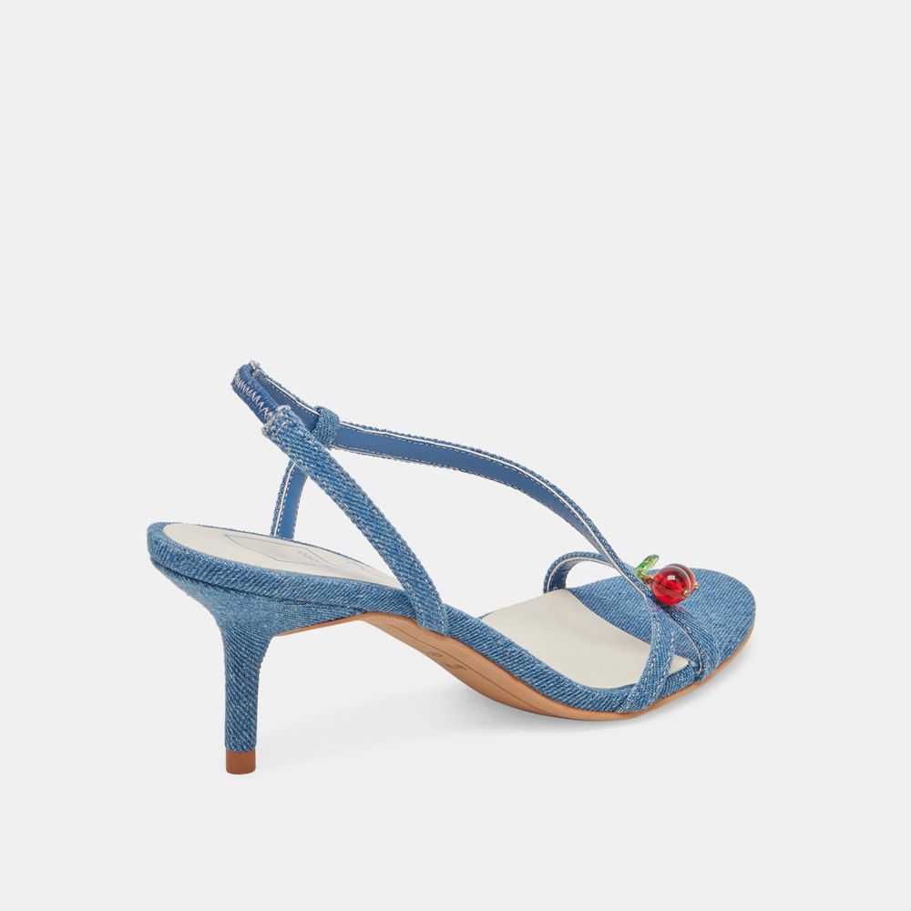 Dolce Vita Cerise Denim Women Heels Blue | US-156342FED