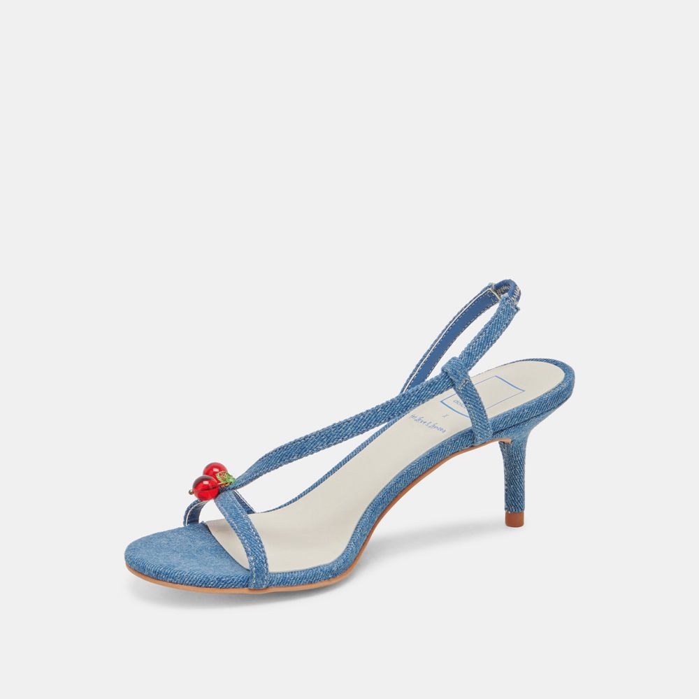 Dolce Vita Cerise Denim Women Heels Blue | US-156342FED