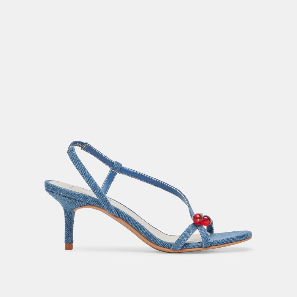 Dolce Vita Cerise Denim Women Heels Blue | US-156342FED