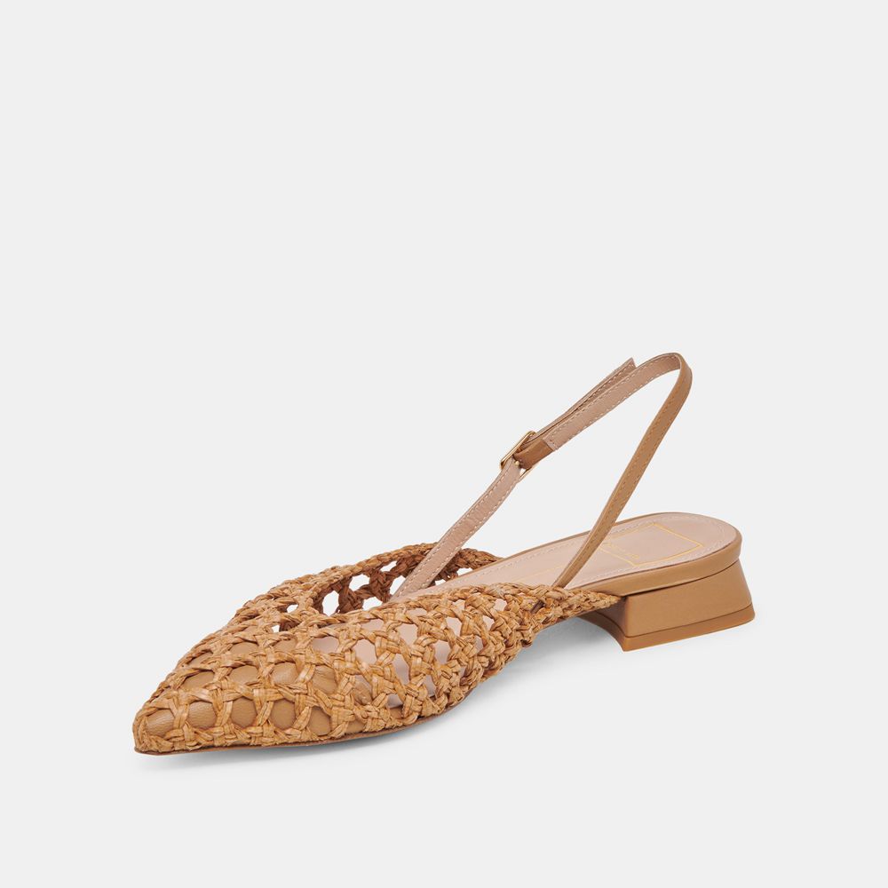 Dolce Vita Cyndi Woven Women Flats Brown | US-783269PWQ