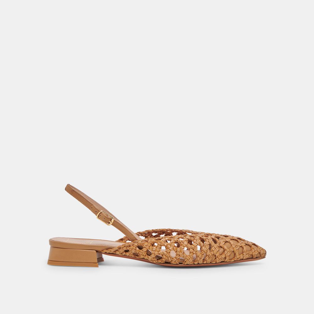 Dolce Vita Cyndi Woven Women Flats Brown | US-783269PWQ