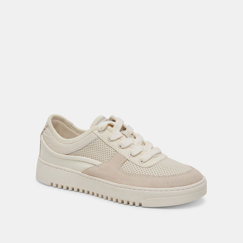 Dolce Vita Cyril Leather Women Sneakers Cream | US-597281YIU