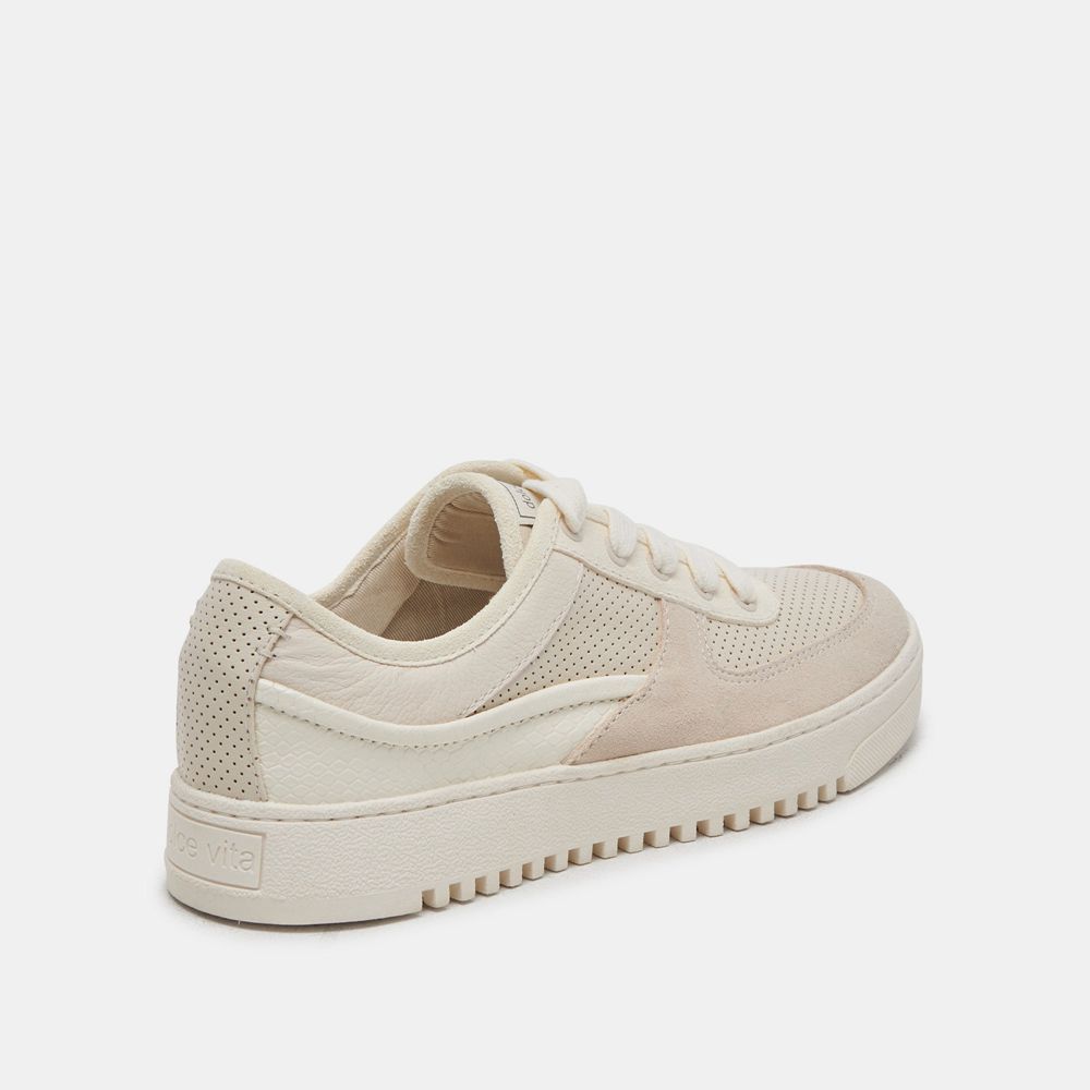 Dolce Vita Cyril Leather Women Sneakers Cream | US-597281YIU