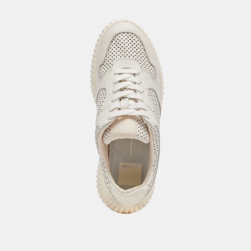 Dolce Vita Daisha Leather Women Sneakers White | US-961752DZK