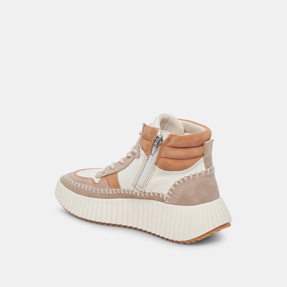 Dolce Vita Daley Suede Women Sneakers Beige / White | US-472583NLV