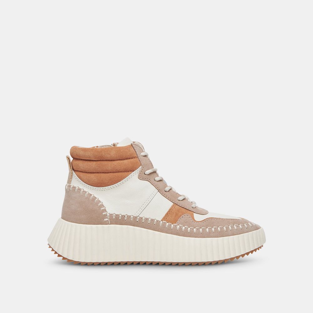 Dolce Vita Daley Suede Women Sneakers Beige / White | US-472583NLV