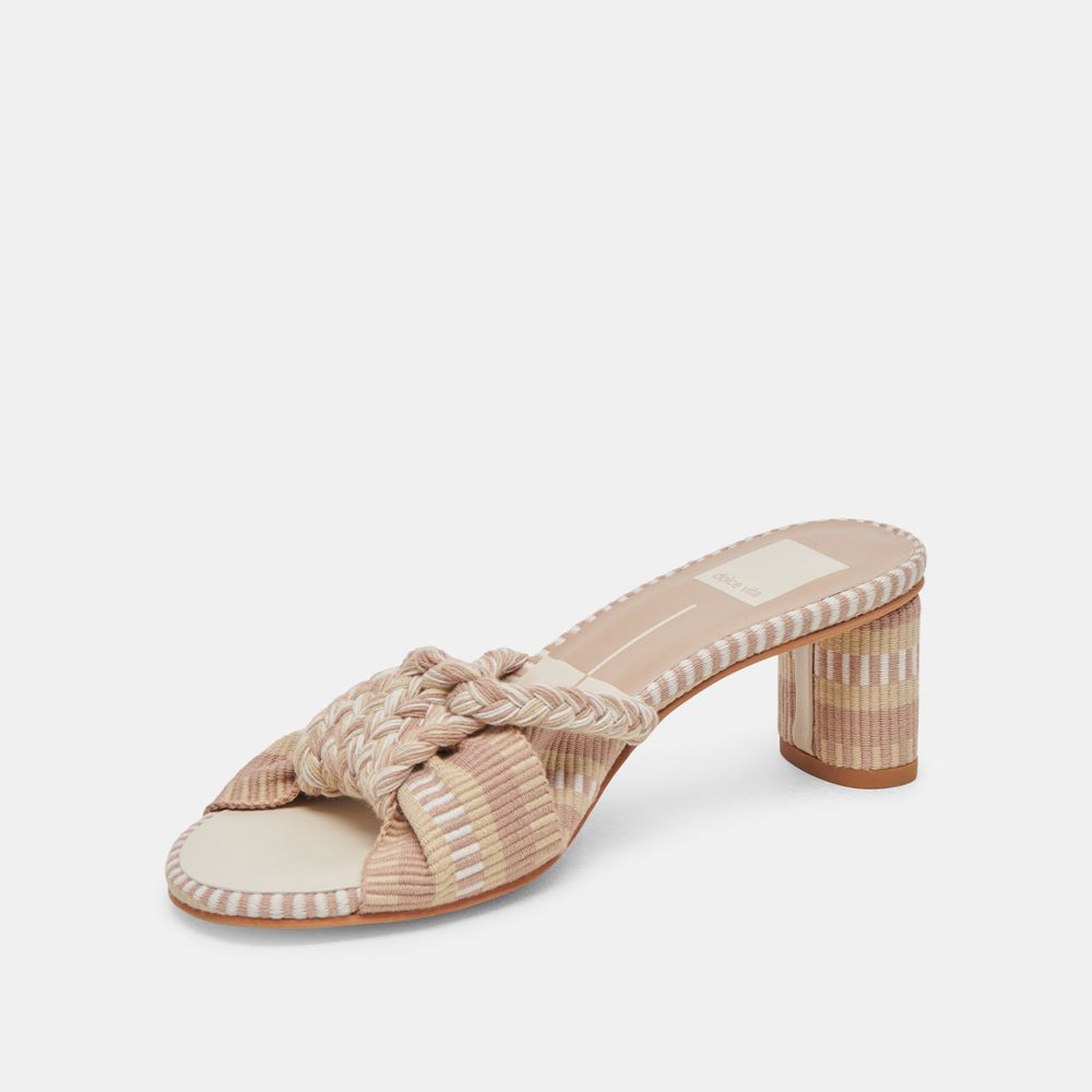 Dolce Vita Dallie Woven Women Heels Beige / White | US-798210RVN