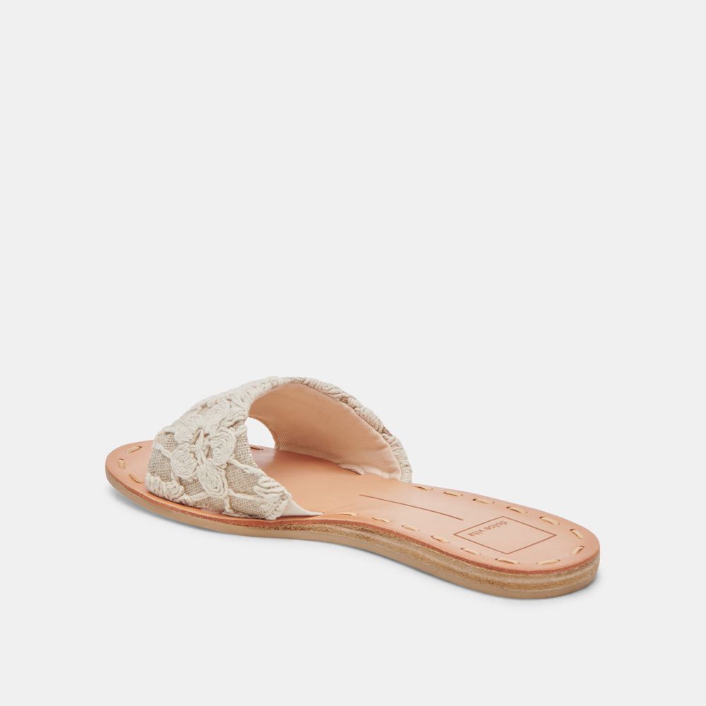 Dolce Vita Dalon Women Sandals Beige / White | US-628419IRZ