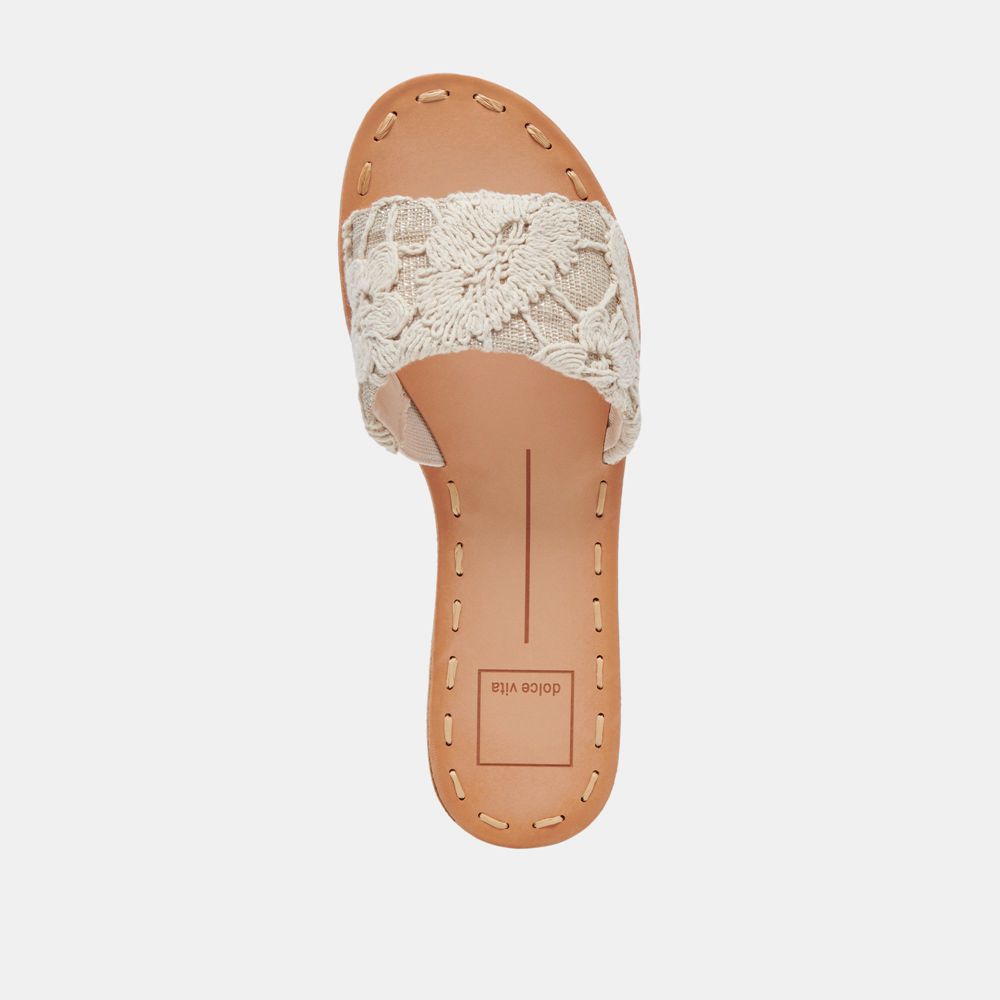 Dolce Vita Dalon Women Sandals Beige / White | US-628419IRZ