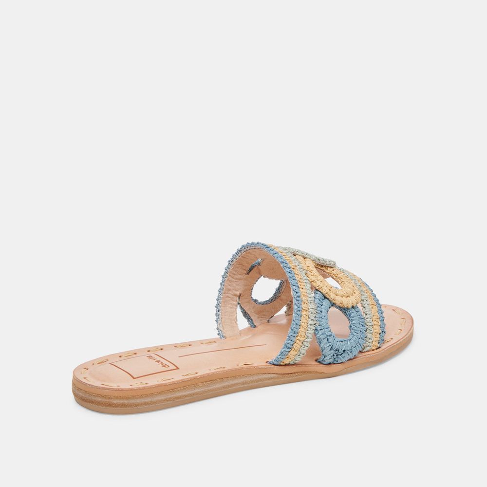 Dolce Vita Dany Raffia Women Sandals Blue | US-371560ZIM