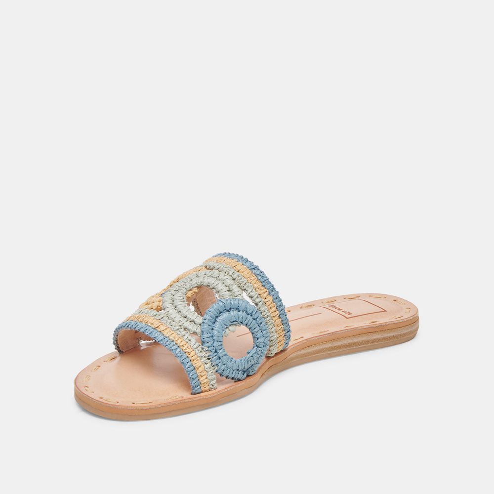 Dolce Vita Dany Raffia Women Sandals Blue | US-371560ZIM