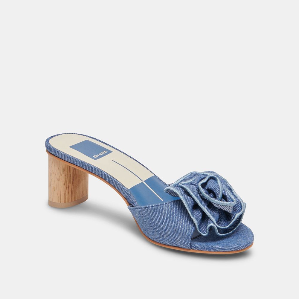 Dolce Vita Darly Denim Women Heels Blue | US-365109ICN