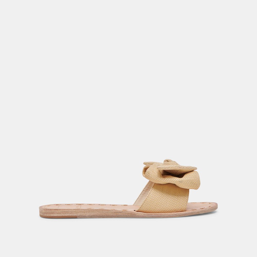 Dolce Vita Darsey Raffia Women Sandals Light Brown | US-842903RHJ