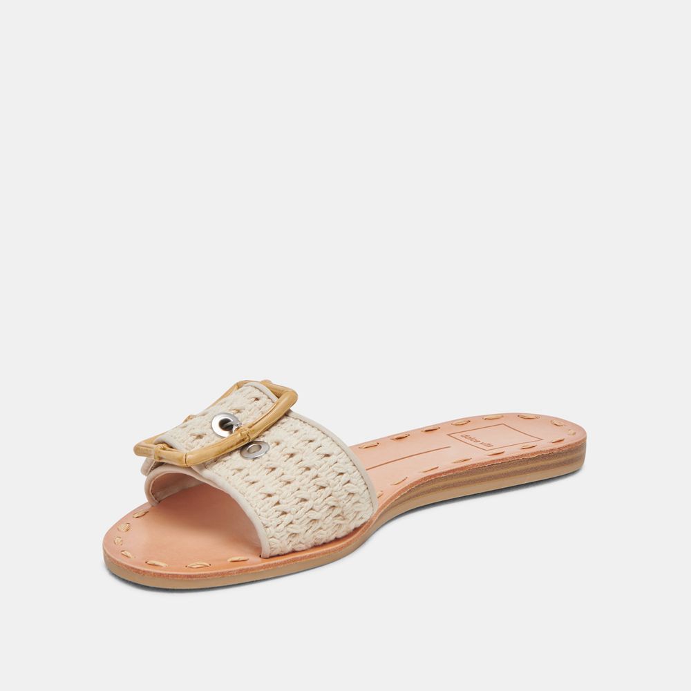 Dolce Vita Dasa Wide Women Sandals Cream / Beige | US-042637KAO