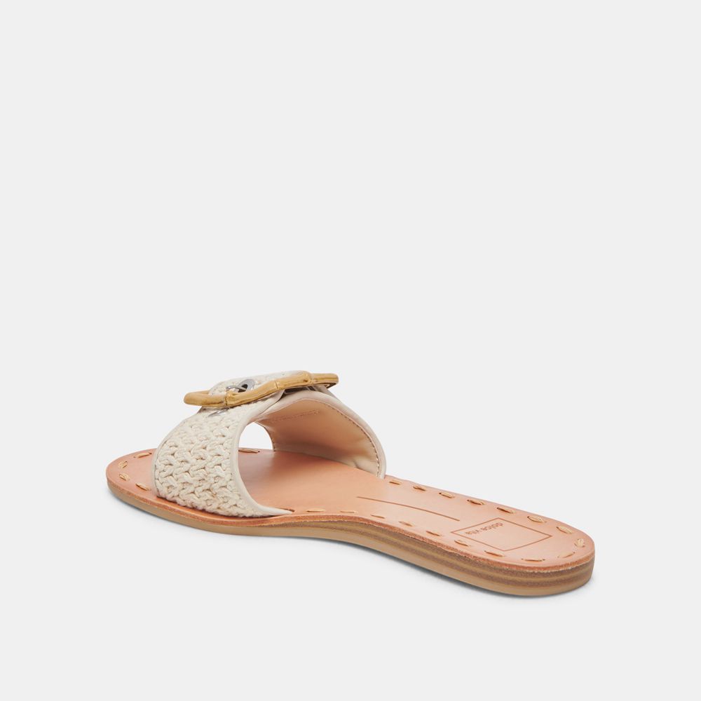 Dolce Vita Dasa Wide Women Sandals Cream / Beige | US-042637KAO