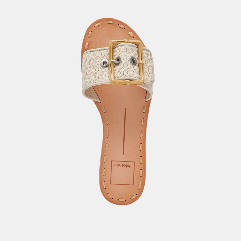 Dolce Vita Dasa Wide Women Sandals Cream / Beige | US-042637KAO