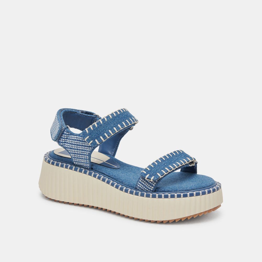 Dolce Vita Debra Denim Women Sandals Blue | US-867134JGW