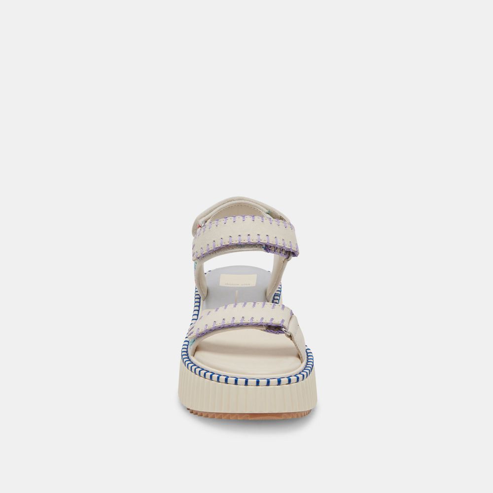 Dolce Vita Debra Nubuck Women Sandals Cream | US-701853QXF