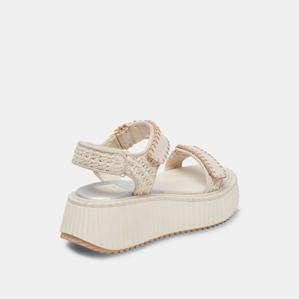 Dolce Vita Debra Suede Women Sandals Cream | US-341056CWG