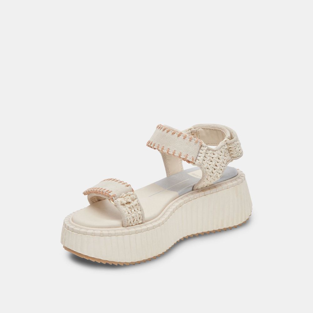 Dolce Vita Debra Suede Women Sandals Cream | US-341056CWG