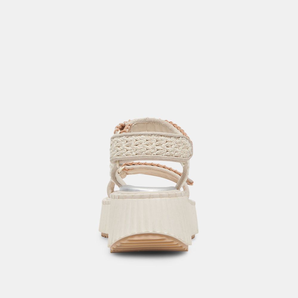 Dolce Vita Debra Suede Women Sandals Cream | US-341056CWG