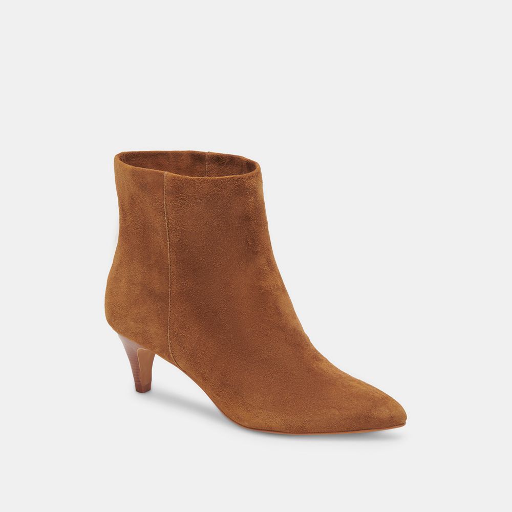 Dolce Vita Dee Suede Women Booties Brown | US-684579ORA