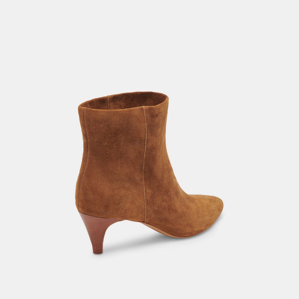 Dolce Vita Dee Suede Women Booties Brown | US-684579ORA