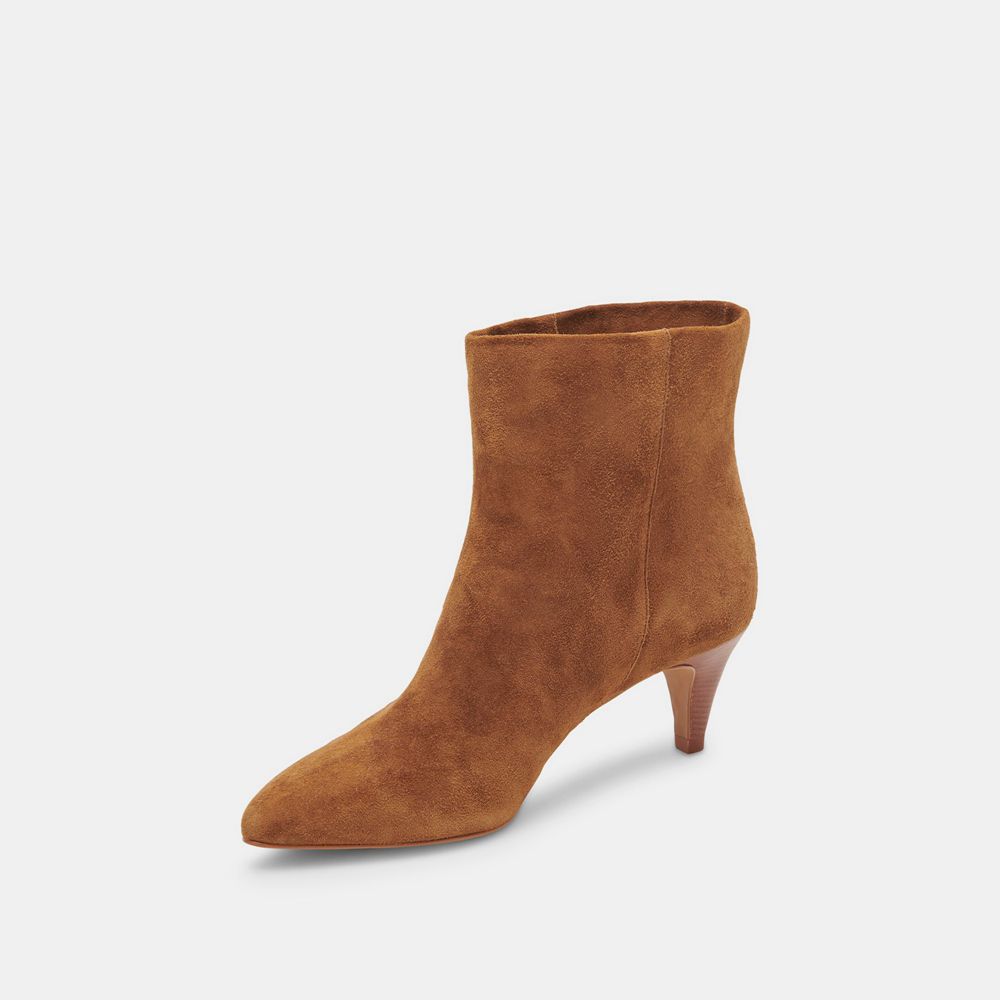 Dolce Vita Dee Suede Women Booties Brown | US-684579ORA