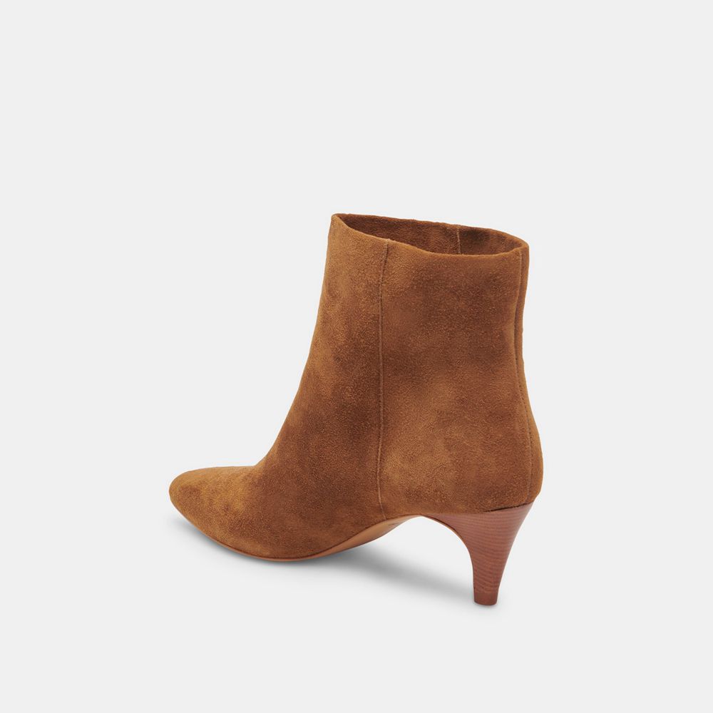 Dolce Vita Dee Suede Women Booties Brown | US-684579ORA