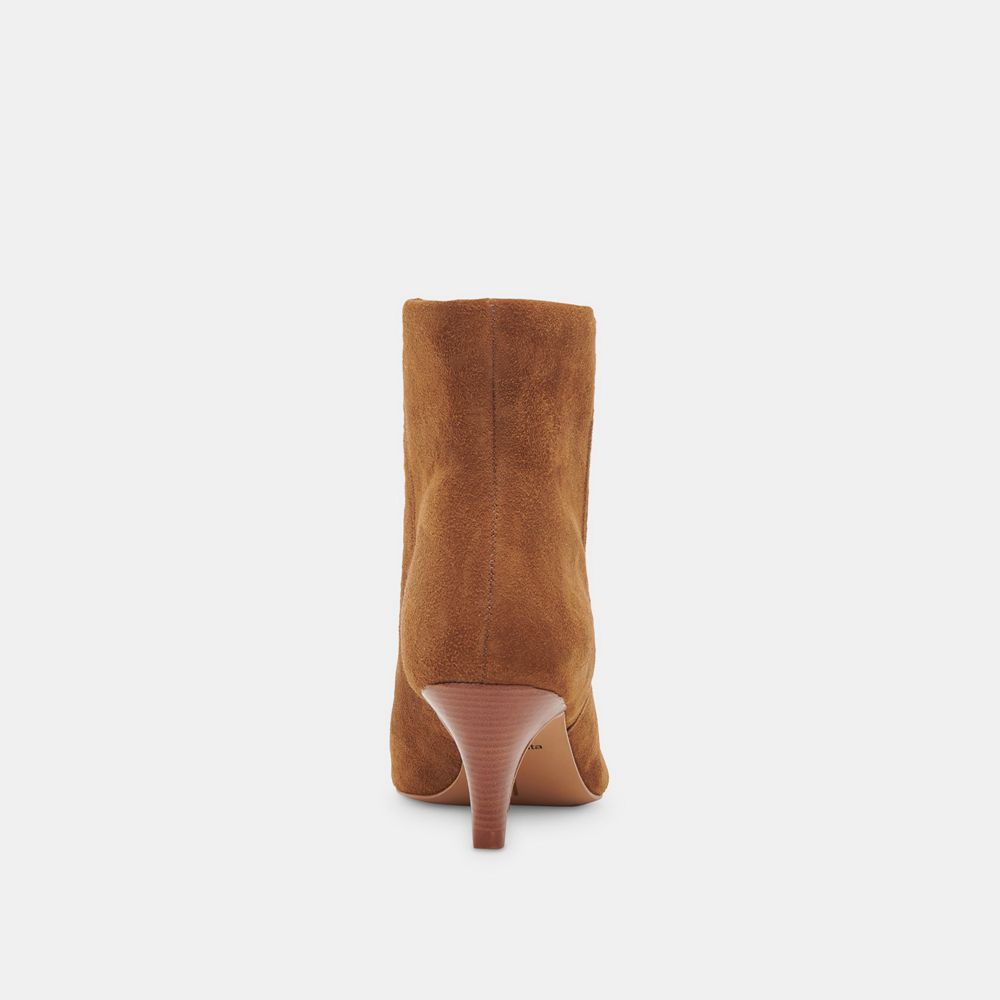 Dolce Vita Dee Suede Women Booties Brown | US-684579ORA