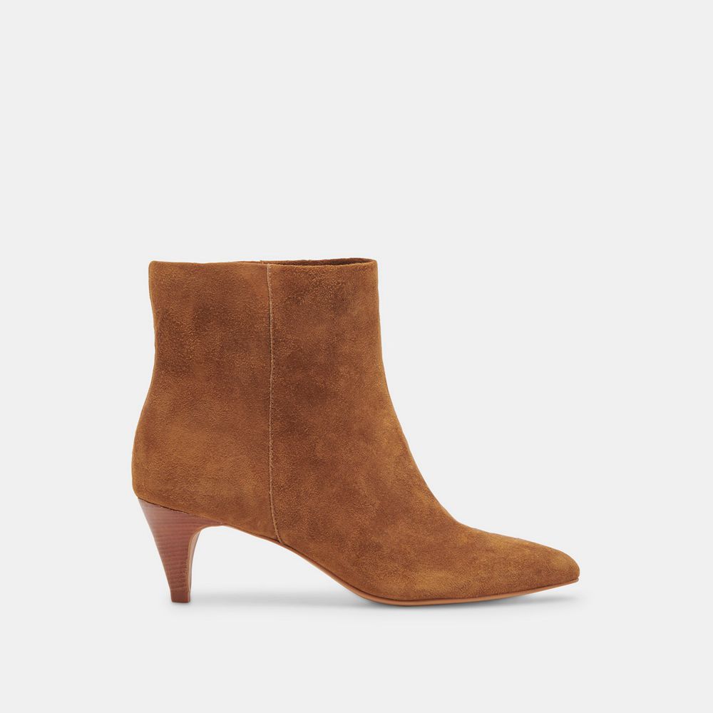 Dolce Vita Dee Suede Women Booties Brown | US-684579ORA