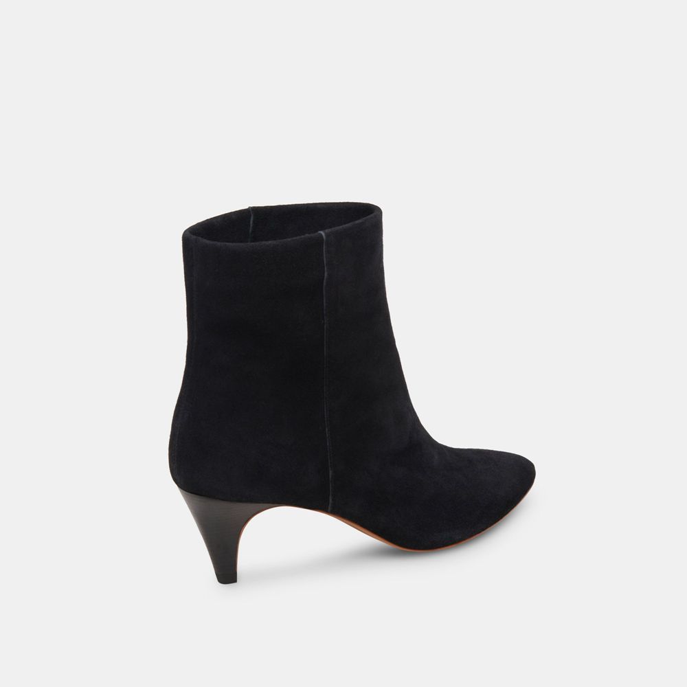 Dolce Vita Dee Wide Suede Women Booties Black | US-359462MUZ