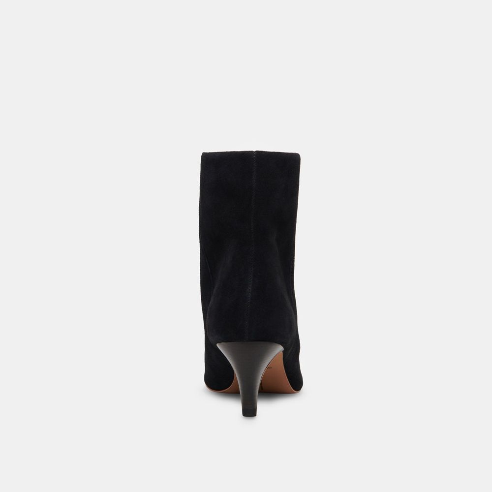 Dolce Vita Dee Wide Suede Women Booties Black | US-359462MUZ