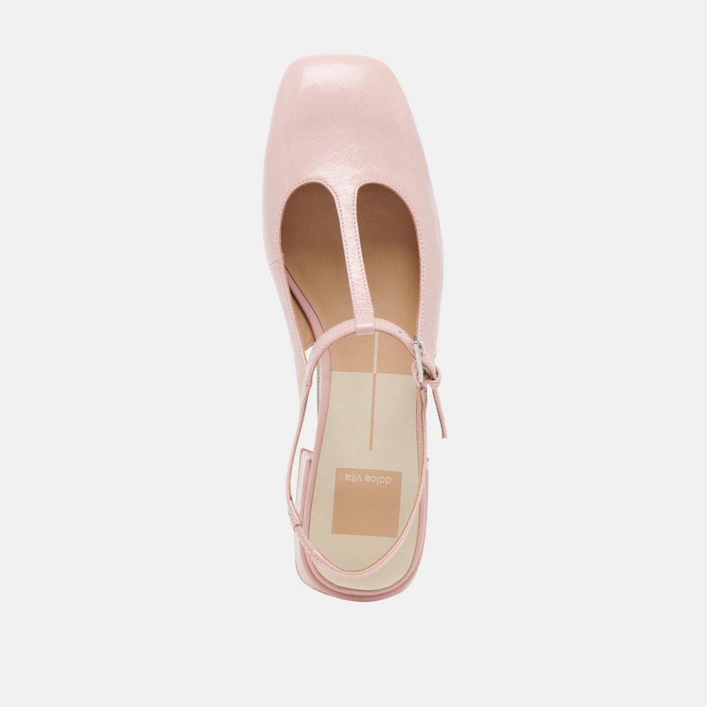 Dolce Vita Deidra Crinkle Patent Women Flats Pink | US-371425IWZ