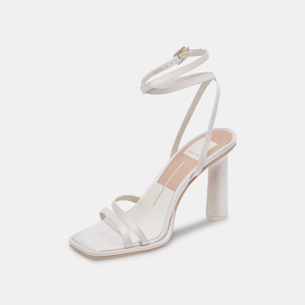 Dolce Vita Disere Women Heels Sandals White | US-285037JVX