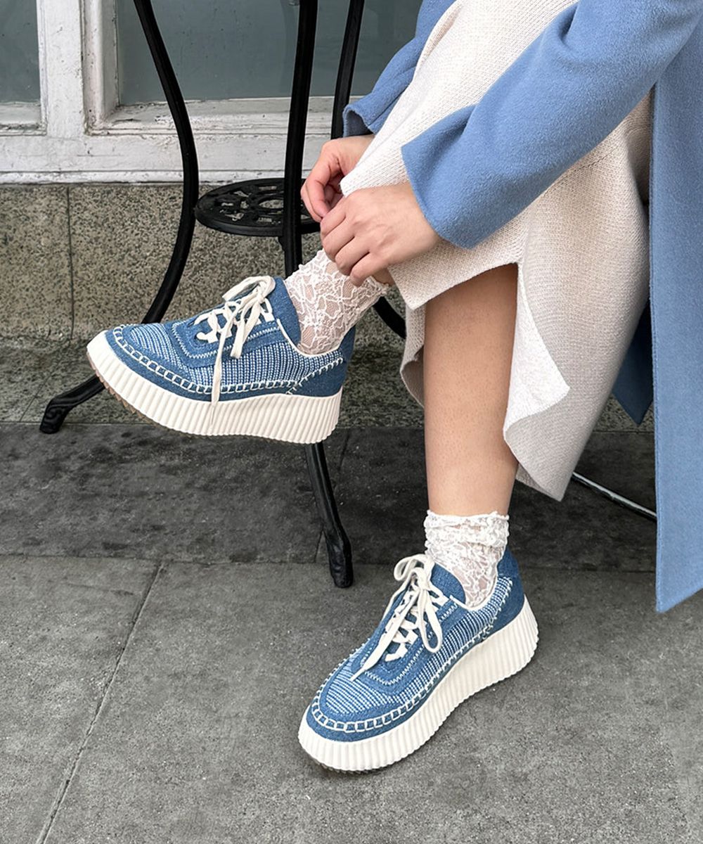 Dolce Vita Dolen Denim Women Sneakers Blue | US-038167RUH