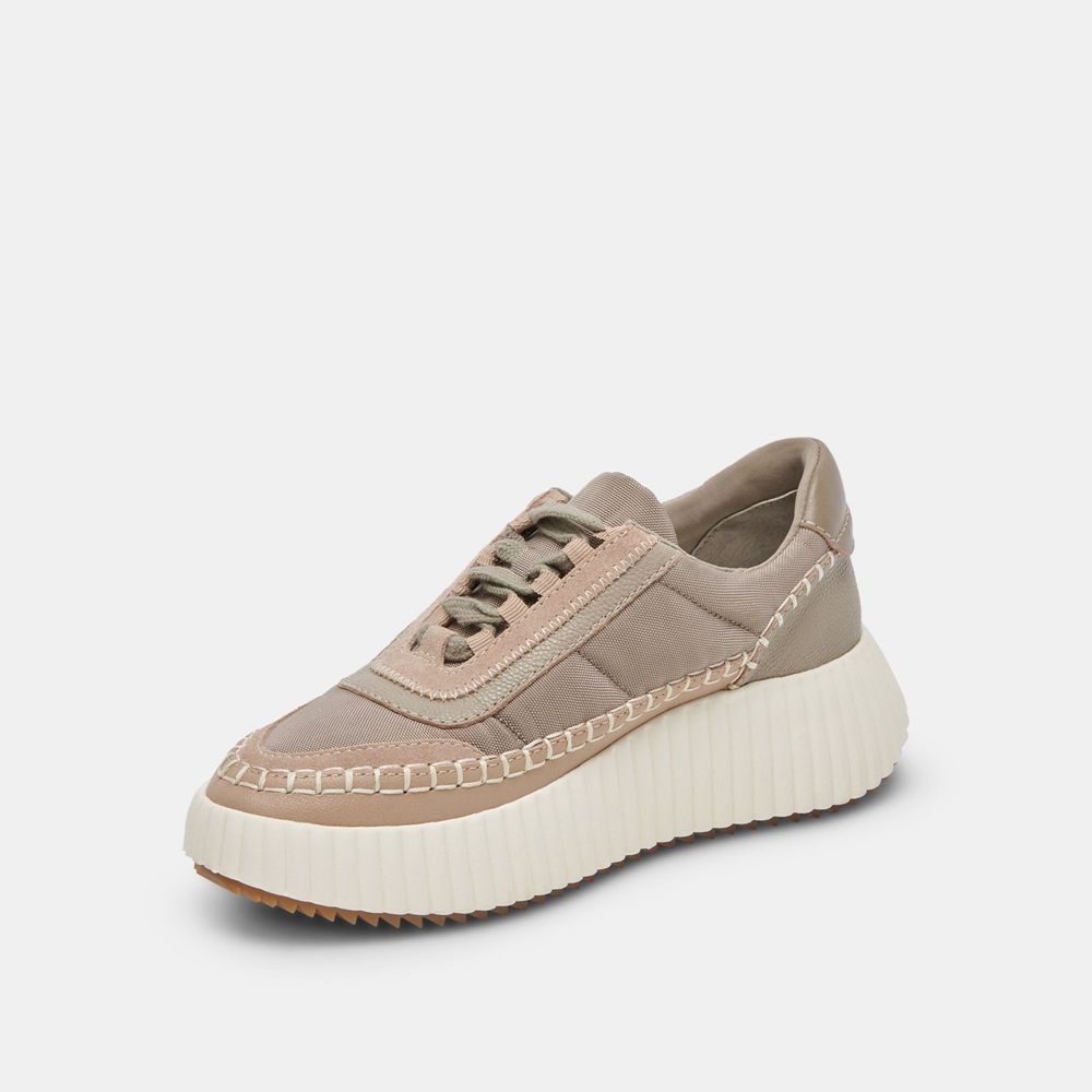 Dolce Vita Dolen Nylon Women Sneakers Khaki | US-583014VZI