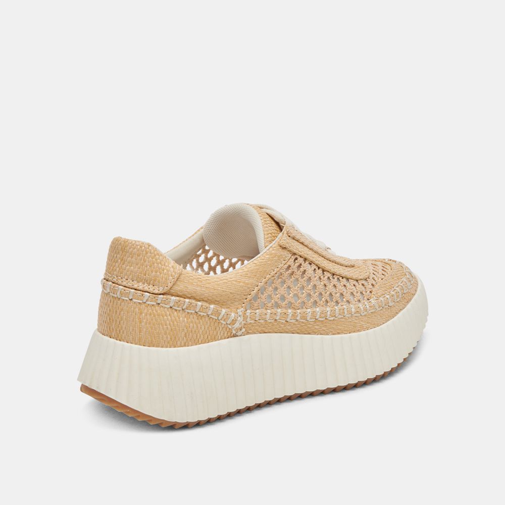 Dolce Vita Dolen Raffia Women Sneakers Brown | US-135209XWZ