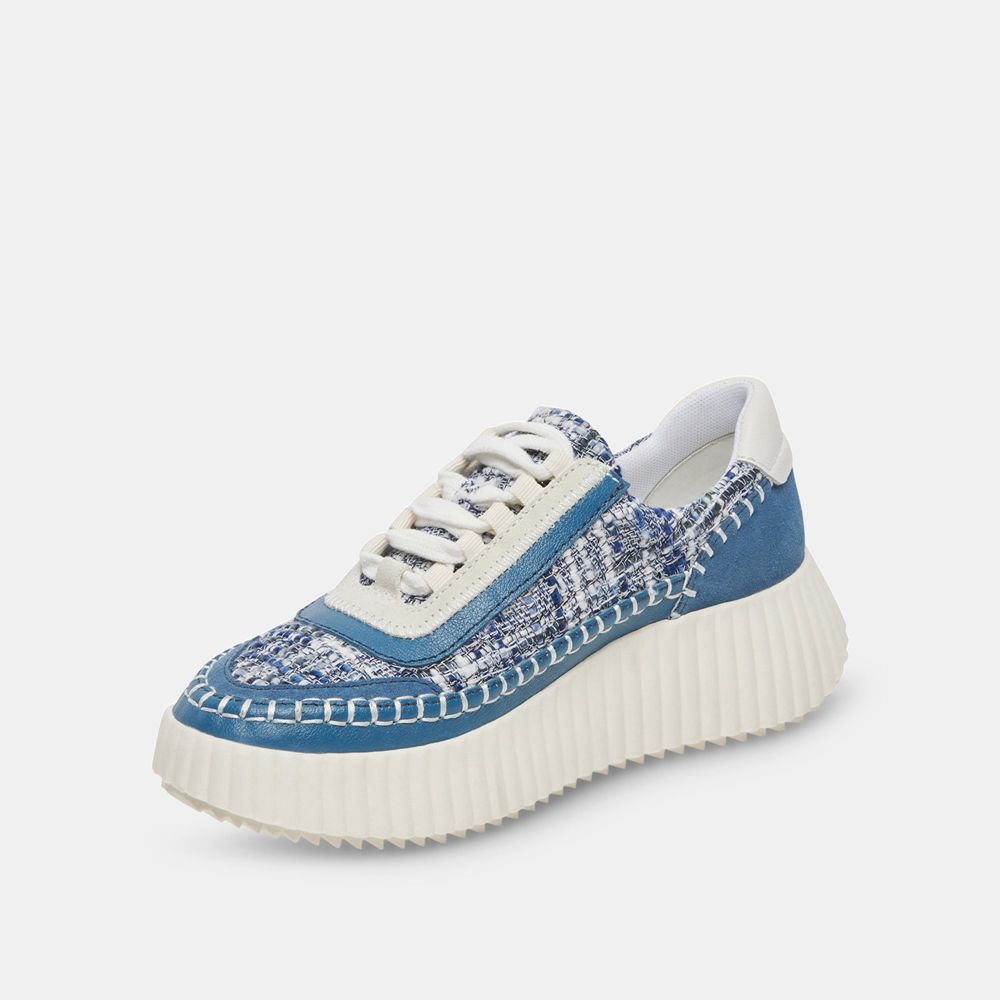 Dolce Vita Dolen Wove Women Sneakers Navy / Cream | US-680715IQC