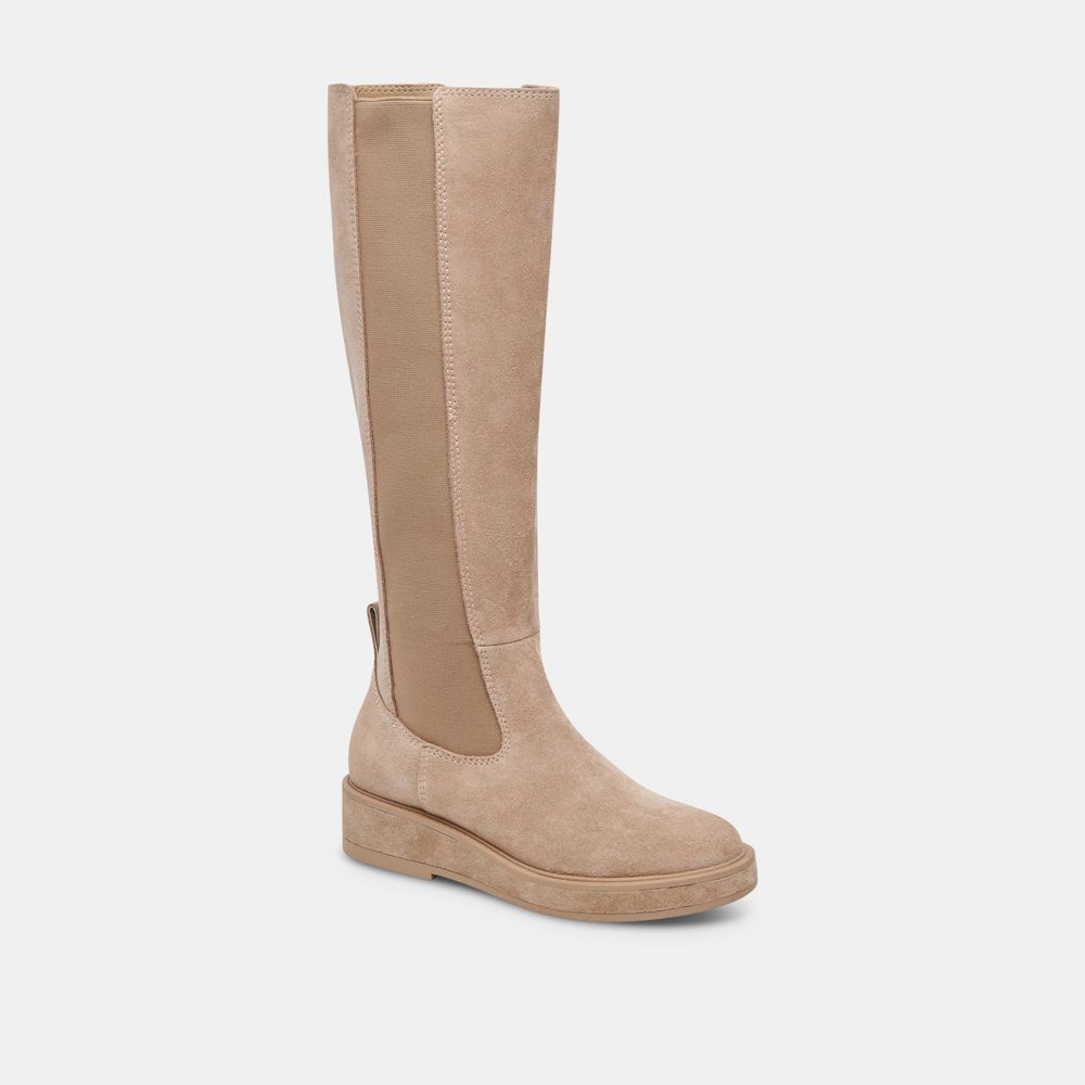 Dolce Vita Eamon H2O Suede Women Chelsea Boots Beige | US-964857OTW