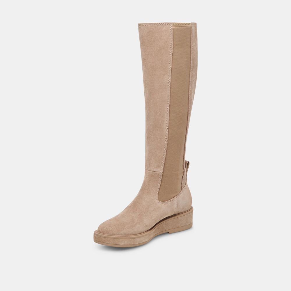 Dolce Vita Eamon H2O Suede Women Chelsea Boots Beige | US-964857OTW